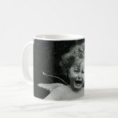 Sad Cherub Angel Print Koffiemok (Voorkant links)