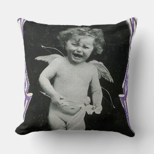 Sad Cherub Angel Print Kussen