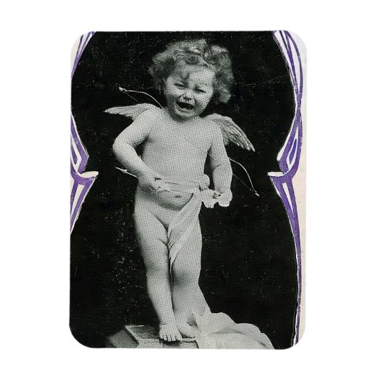 Sad Cherub Angel Print Magneet (Verticaal)