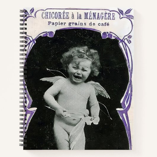 Sad Cherub Angel Print Notitieboek (Voorkant)