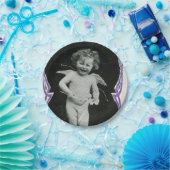 Sad Cherub Angel Print Papieren Bordje (Feest)