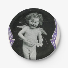 Sad Cherub Angel Print Papieren Bordje