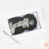 Sad Cherub Angel Print Rechthoekige Sticker (Envelop)