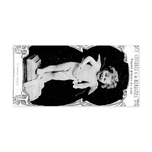 Sad Cherub Angel Print Rubberstempel (Afrduk)