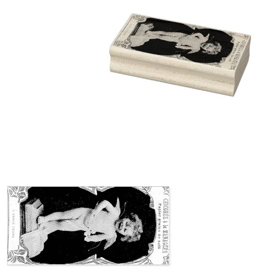 Sad Cherub Angel Print Rubberstempel (Gestempeld)