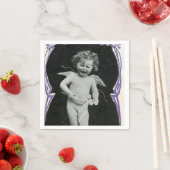 Sad Cherub Angel Print Servet (Insitu)