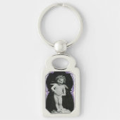 Sad Cherub Angel Print Sleutelhanger (Voorkant)