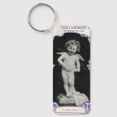 Sad Cherub Angel Print Sleutelhanger (Voorkant)