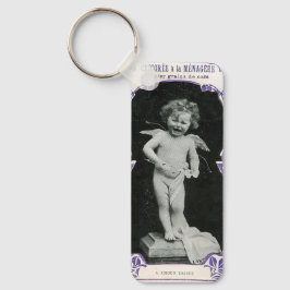 Sad Cherub Angel Print Sleutelhanger