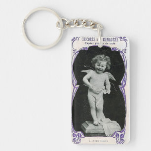Sad Cherub Angel Print Sleutelhanger