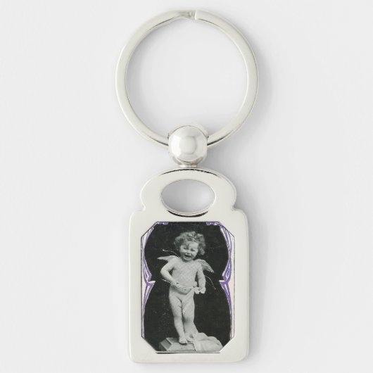 Sad Cherub Angel Print Sleutelhanger (Voorkant)