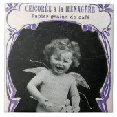Sad Cherub Angel Print Tegeltje (Voorkant)