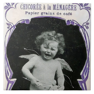 Sad Cherub Angel Print Tegeltje