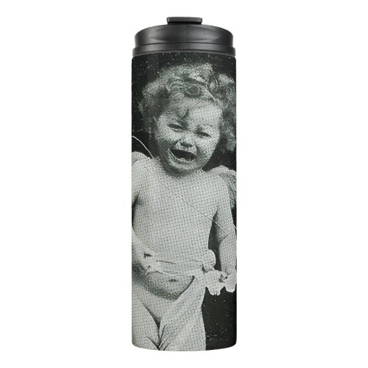 Sad Cherub Angel Print Thermosbeker (Voorkant)