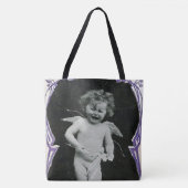 Sad Cherub Angel Print Tote Bag (Voorkant)