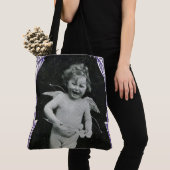 Sad Cherub Angel Print Tote Bag (Dichtbij)