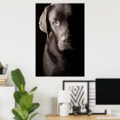 Sad Chocolate Labrador Puppy Poster (Thuiskantoor)