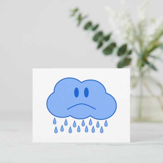 Sad Cloud Briefkaart (Staand voorkant)