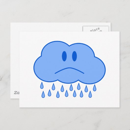 Sad Cloud Briefkaart (Voorkant / Achterkant)