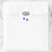 Sad Cloud Ronde Sticker (Tas)