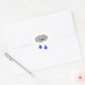 Sad Cloud Ronde Sticker (Envelop)