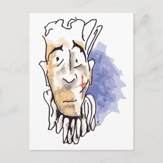 Sad Clown Briefkaart (Voorkant)