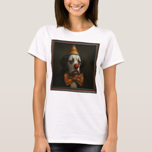 Sad Clown Dog T-shirt (Voorkant)