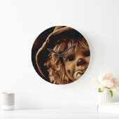 Sad Clown Doll Face Grote Klok (Huis)