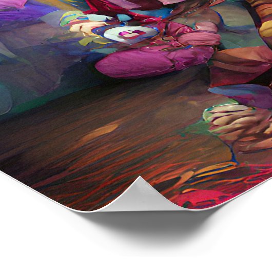 SAD CLOWN fantasy art illustration poster (Hoek)