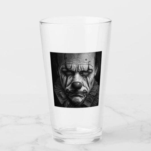 Sad Clown Glass Tumbler (Voorkant)