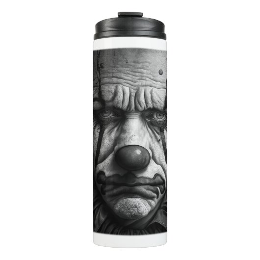 Sad Clown Thermal Tumbler Thermosbeker (Voorkant)
