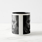 Sad Clown Two-Tone Mok, 11 oz Tweekleurige Koffiemok (Center)