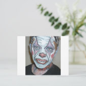 Sad Clowns Scary Clown Face Painting Briefkaart (Staand voorkant)