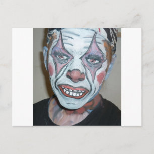 Sad Clowns Scary Clown Face Painting Briefkaart