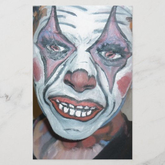 Sad Clowns Scary Clown Face Painting Briefpapier (Voorkant)