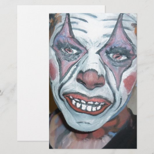 Sad Clowns Scary Clown Face Painting Briefpapier (Voorkant / Achterkant)