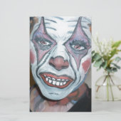 Sad Clowns Scary Clown Face Painting Briefpapier (Staand voorkant)