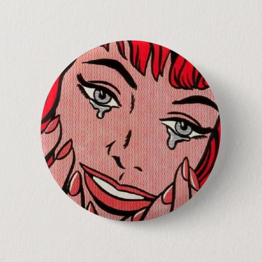 Sad Comic Ronde Button 5,7 Cm (Voorkant)