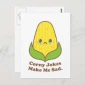Sad Corn, Corny Jokes maakt me gek. Briefkaart (Voorkant / Achterkant)