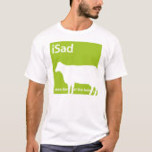Sad Cow Vegan of Vegetarian T-shirt (Voorkant)