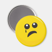 Sad Crying Cute Face Magneet (Voorkant / Achterkant)