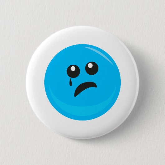 Sad Crying Cute Face Ronde Button 5,7 Cm (Voorkant)