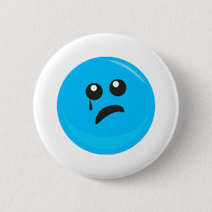 Sad Crying Cute Face Ronde Button 5,7 Cm