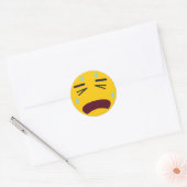 Sad Crying Emoji Ronde Sticker (Envelop)