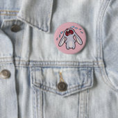 Sad Crying Rabbit | Bawling Bunny Ronde Button 5,7 Cm (In situ)