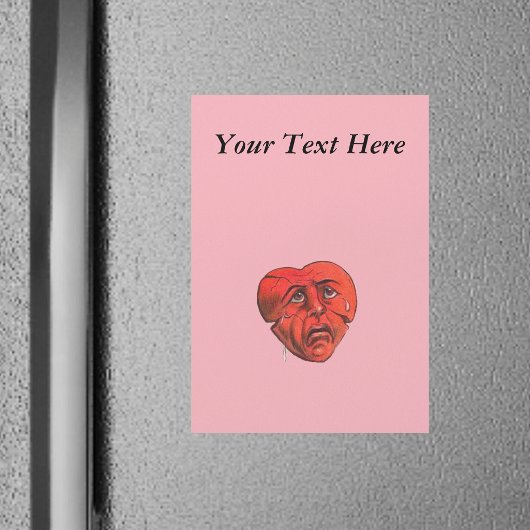 Sad Crying Red Heart Face