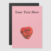 Sad Crying Red Heart Face (Voorkant / Achterkant)