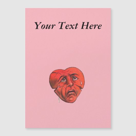 Sad Crying Red Heart Face (Voorkant)