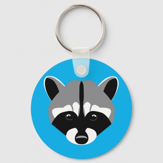 Sad Cute Raccoon Sleutelhanger (Voorkant)