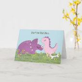 Sad Dino, de meester, moest naar school. Kaart (Gele Bloem)